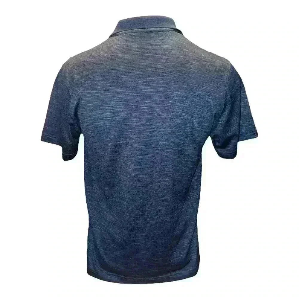 Tricots St. Raphael Mens Space-Dye Blue Polo Shirt, Medium - Picture 3 of 6